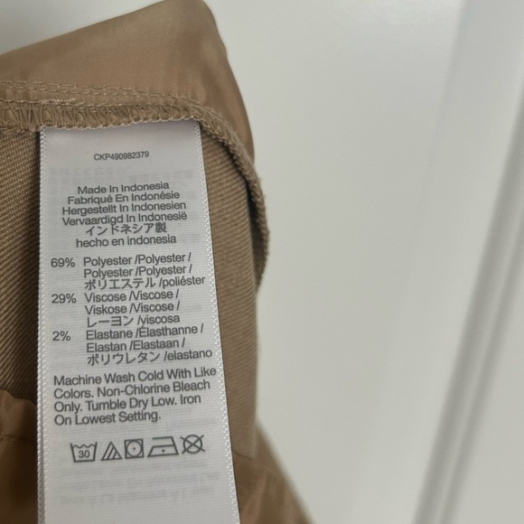 Madewell The Harlow Super Wide Leg Khaki Trouser Pant Sailor size 8 high rise - Picture 11 of 13